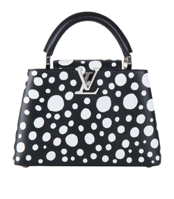 x Yayoi Kusama Capucines BB, Leather, Black/White, NFC, DB